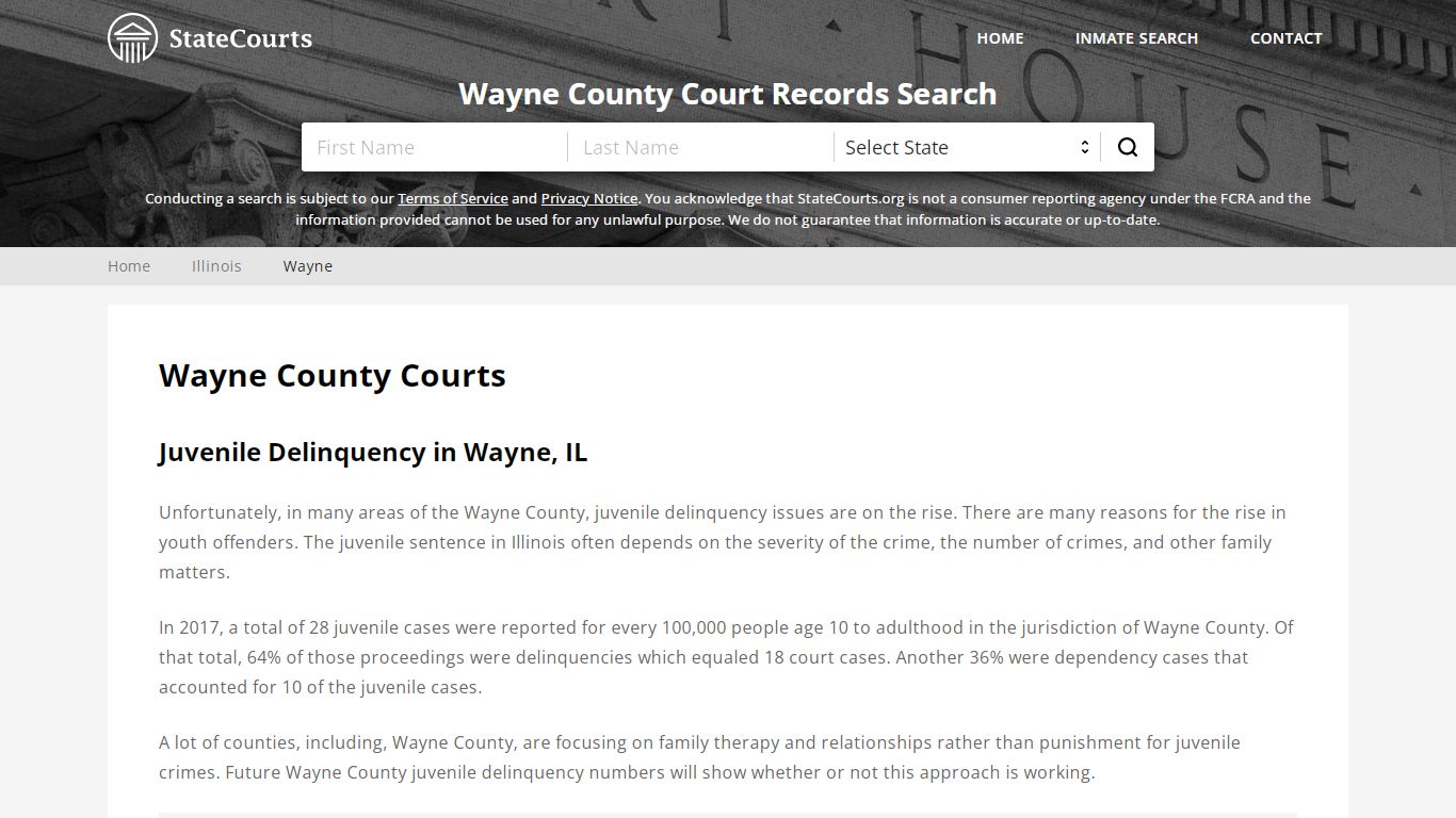 Wayne County, IL Courts - Records & Cases - StateCourts